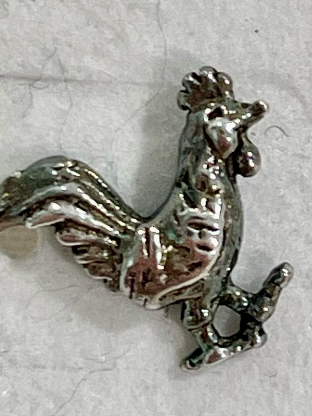 Sterling Silver Rooster Chicken Stud Earrings New Unused - Picture 5 of 6